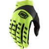 100% Airmatic Men's Gloves Flo. Yellow Large