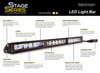 12 In LED Light Bar Single Row Straight - Amber Wide Each Stage Series