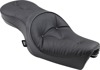 Low-Profile Pillow Vinyl 2-Up Seat - Black - For 04-20 Harley XL