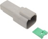 Grey 2 Pin Receptacle - Replaces DEUTSCH DT Style & H-D 72122-94GY