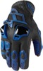 Hypersport Leather Cold Weather Short Cuff Gloves - Blue Men's 2X-Large