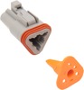 3 Wire Deutsch Connectors - 3 Wire Deutsch Plug Gry