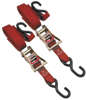 Ratchet Tie Downs - Pair - 1-1/2" x 84" Red