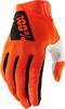 100% Men's Ridefit Gloves XL Flo Orange for Off-Road/ATV/Motocross