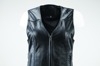 Plains Leather Vest Black Womens - Small