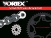 V3 Chain & Sprocket Kit Black SX Chain 520 15/45 Black Steel - For 06-10 Suzuki GSXR600