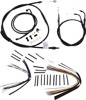 Extended Black Control Cable Kit - 14" tall bars - For 07-10 HD Softail