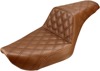 Step-Up Lattice Stitched 2-Up Seat Brown - For 96-03 FXD Super Glide