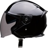 Road Max Solid Open Face Street Helmet Gloss Black 2X-Large