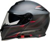 Z1R Solaris Modular Scythe Helmet - Medium Black/Red - Modular helmet with sun visor