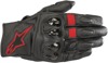 Celer V2 Leather Motorcycle Gloves Black/Red 2X-Large