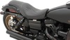 Predator Flame Stitched 2-Up Seat Black Low 3/4" - For 06-17 HD Dyna