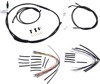 Extended Black Control Cable Kit 12" tall bars - For 98-05 Harley Dyna Super/Wide Glide