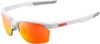 Sportcoupe Sunglasses White w/ Orange/Red Mirror Lens