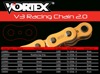 OPEN BOX V3 Chain & Sprocket Kit Gold SX Chain 525 16/45 Black Steel - For 01-03 Suzuki GSX-R600