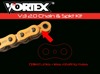 OPEN BOX V3 Chain & Sprocket Kit Gold SX Chain 525 16/45 Black Steel - For 01-03 Suzuki GSX-R600