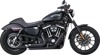 Shortshots Staggered PCX Full System Exhaust - Black - For 18-22 Harley Davidson Softail