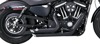 Shortshots Staggered PCX Full System Exhaust - Black - For 18-22 Harley Davidson Softail