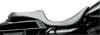 Villain Plain Vinyl 2-Up Seat Black Foam - For 08-20 Harley FLH FLT