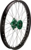 SX-1 Black Green 1.60x21 Complete Front Wheel - For 06-22 Kawasaki KX250F KX450F