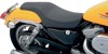 Predator Plain SR Leather 2-Up Seat - Black - For 82-03 Harley XL