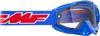 FMF PowerBomb Enduro Rocket Goggles Blue Clear Lens - Dual-pane lens for fog prevention