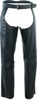 River Road Longhaul Leather Chaps Black - Large