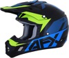 FX-17 Full Face Offroad Helmet Black/Blue/Green Large