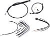 Extended Black Control Cable Kit for 14" Apehanger Bars - For 18-21 HD FLSL Softail Slim