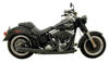 Supermeg 2-1 Black Ceramic Full Exhaust - For 90-06 FXST/FLST & 91-05 DYNA