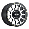 MR305 NV 17x8.5 0mm Offset 8x6.5 130.81mm CB Machined/Black Street Loc Wheel