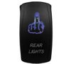 Lighted Switch Finger Rear Light On/Off Blue