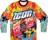 ICON Scatterbrain Jersey Men's M Yellow/Orange - Polyester mesh chassis with vivid graphics