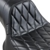 Daytona Sport Diamond Vinyl 2-Up Seat - Black - For 82-94 Harley FXR