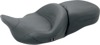 Heated Plain Vinyl 2-Up Seat - For 08-20 Harley FLH FLT