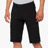 100% Ridcmp Black Shorts with Liner, Size 32