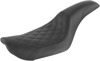 Profiler Lattice Stitched 2-Up Seat - Black - For 96-03 FXD Super Glide