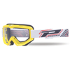 3201 Black / White / Yellow Raceline Goggles - Clear Lens