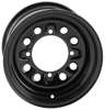 "Steely" 12x7, 4+3, 4/156 Black Steel Wheel - 13mm Lugholes