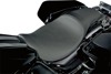 Short Hop Wide Plain Leather 2-Up Seat - For 08-20 Harley FLH FLT