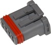 MX-1900 4-Position Connectors - Mx-1900 4-Pos Sckt Hsng Gry