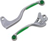 Natural & Green Competition Brake & Clutch Lever Set - For 00-20 Kawasaki KX Suzuki RM/Z