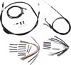 Extended Black Control Cable Kit 16" tall bars - For 2006 HD Dyna