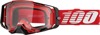 100% Armega Off-Road Goggles, Red/Black Frame, Clear Lens