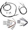 Extended Black Control Cable Kit 16" tall bars - For 2006 HD Dyna Wide Glide