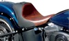 Renegade Lariat Leather Solo Seat Brown Gel - For 06-17 Harley Softail