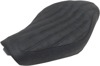 Knuckle Ribbed Solo Seat Black Gel - For 04-20 Harley XL XR