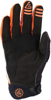 Answer 25 Peak Flo Gloves Black/Hyper Orange/White - Medium - Men's motocross gloves in Medium size