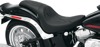 Predator Flame Stitched 2-Up Seat - Black - For 06-17 Harley Softail