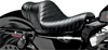 Stubs Spoiler Pleated Vinyl Solo Seat Black Foam - For 04-20 Harley XL